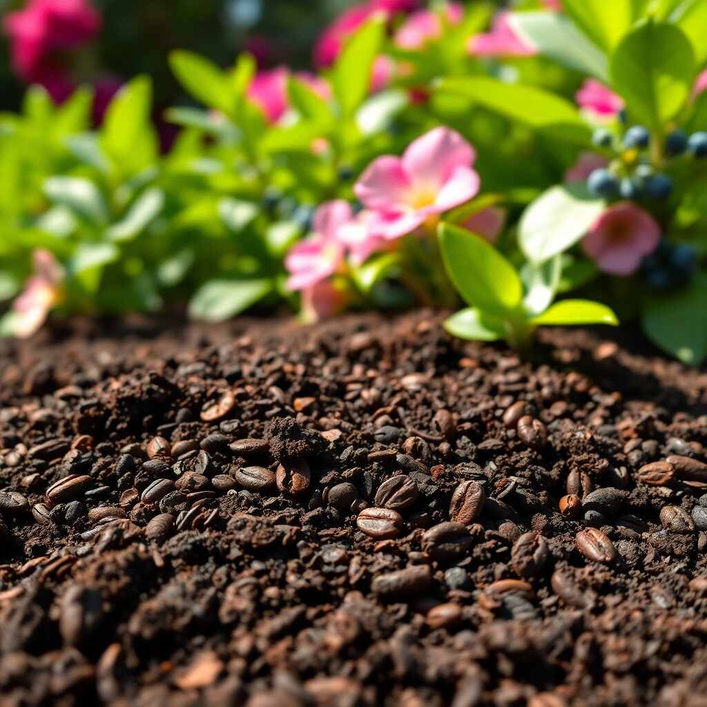 Coffee grounds for acid-loving plants.