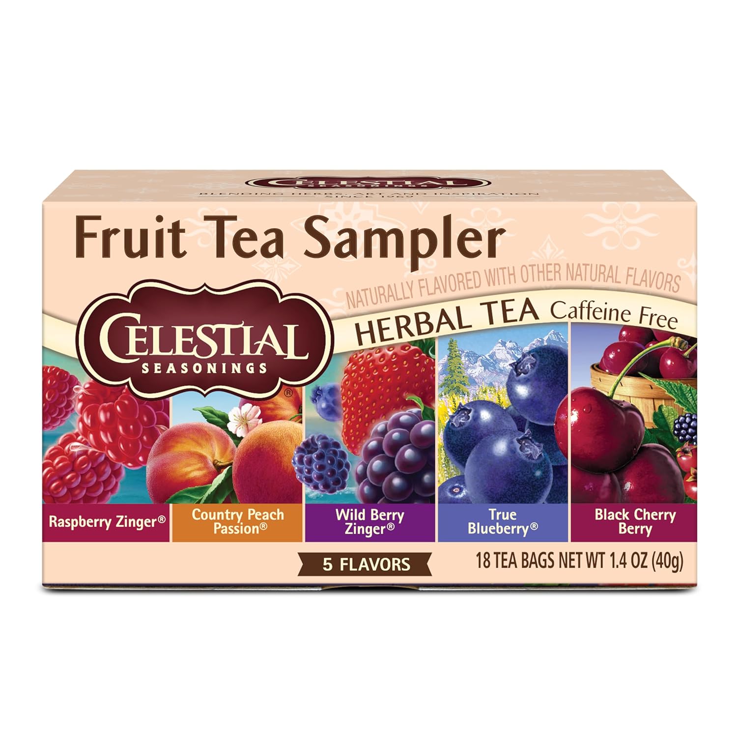 Celestial Seasonings Fruit Tea Sampler Herbal Tea Variety Pack