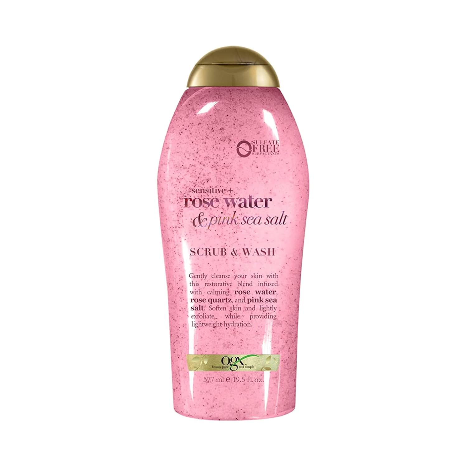 OGX Sensitive + Pink Sea Salt & Rosewater Soothing Body Scrub