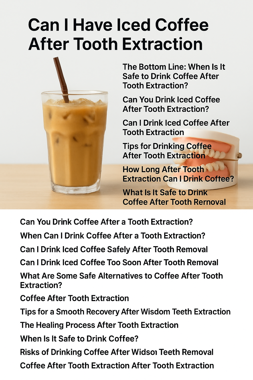 Can I Have Iced Coffee After Tooth Extraction?